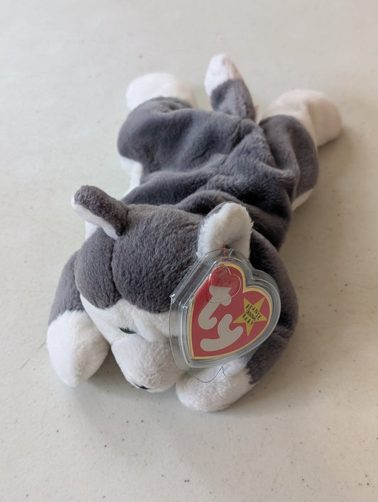 Nanook the Husky - Ty Beanie Babies (Gray, White, 1996, Plush Toy)