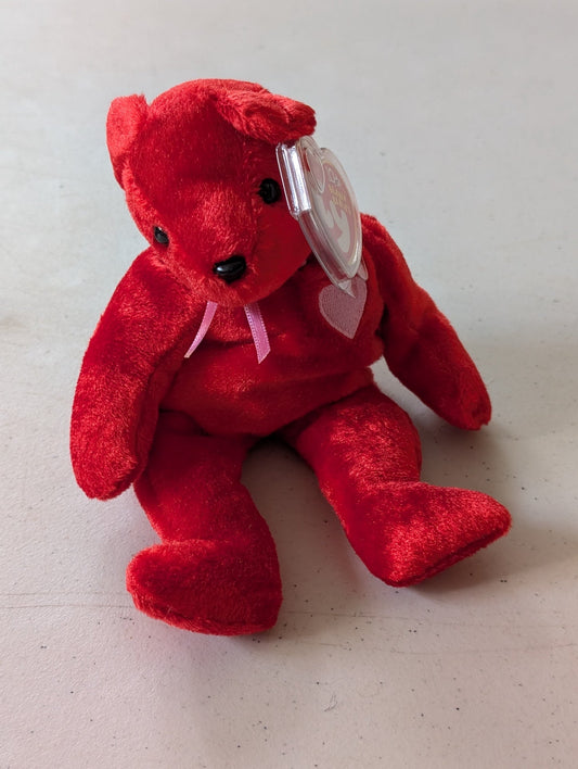 Valentino the Bear - Ty Beanie Babies (Red, 1994, Plush Toy)
