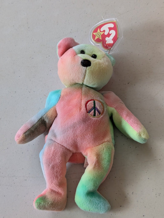 Peace - Ty Beanie Babies (Tie-Dye 1996, Plush Toy)