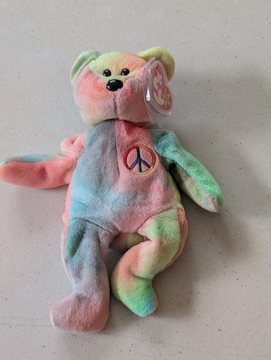 Peace - Ty Beanie Babies (Tie-Dye, 1996 Plush Toy)