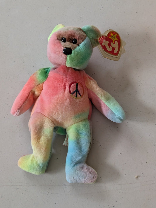 Peace - Ty Beanie Babies (Tie-Dye 1996 Plush Toy)