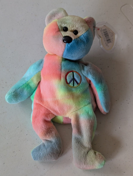 Peace - Ty Beanie Babies (Tie-Dye, Plush Toy 1996)