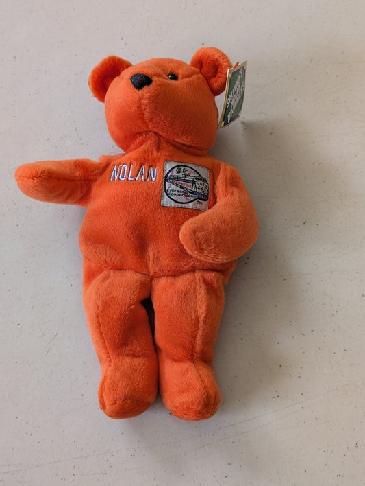 Nolan Ryan Bear - Salvino's Bammers (Orange, 1998, Plush Toy)