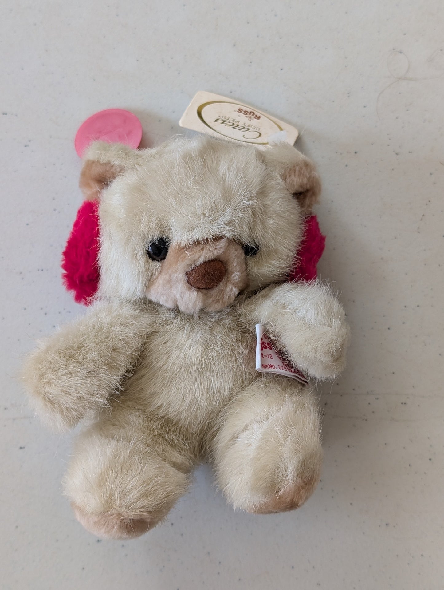 Muffy Bear - Russ Caren's Collection (Cream, Pink, 1989, Plush Toy)