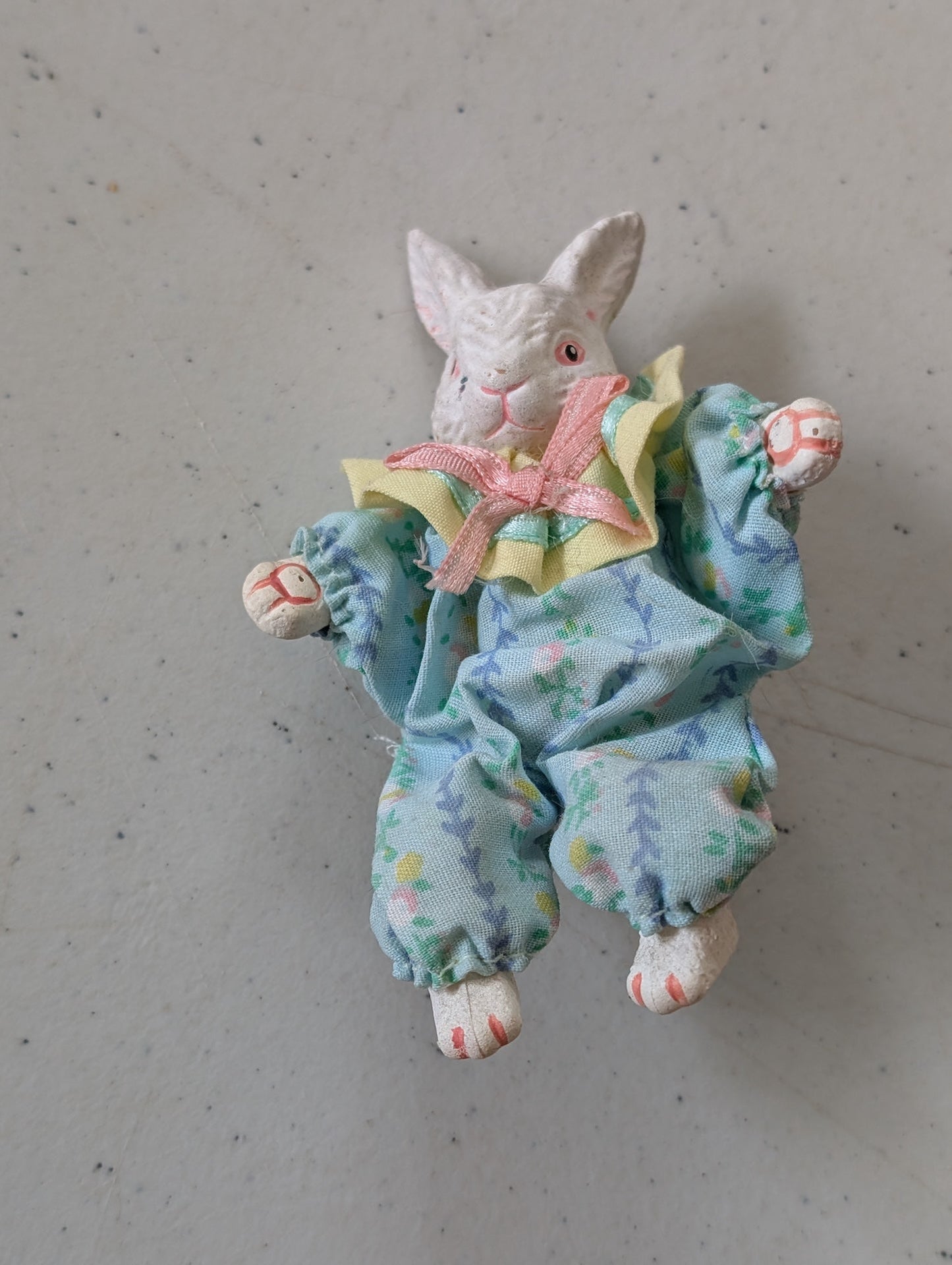 Rabbit Clown - N/A Plush/Porcelain Doll (Blue Pink, Yellow, N/A, Plush/Porcelain)