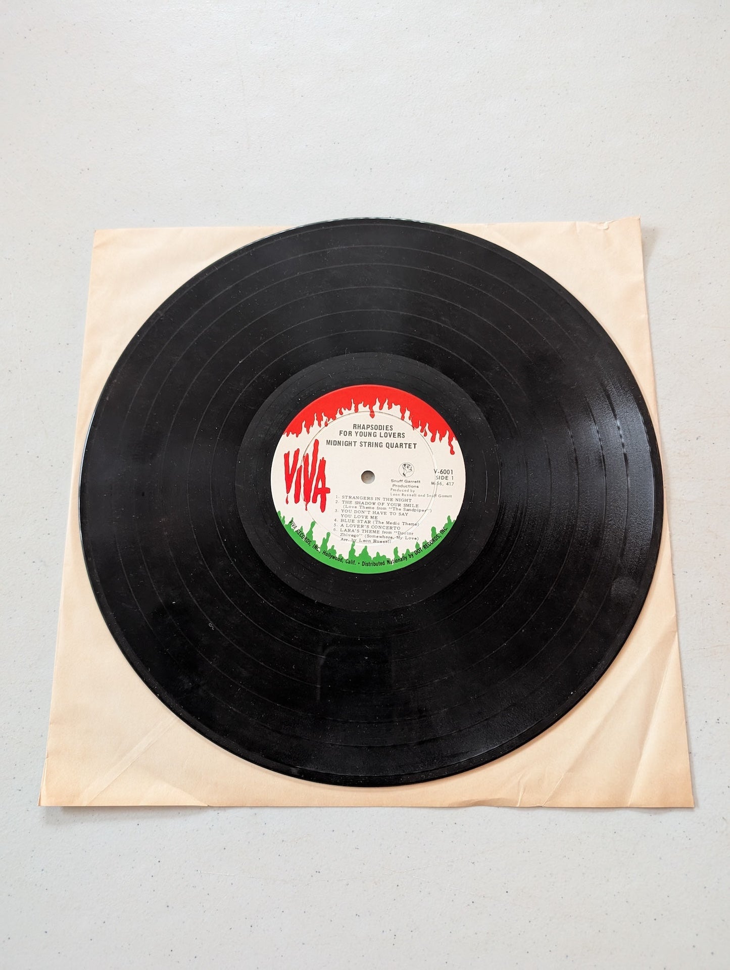 Midnight Strings Quartet - Rhapsodies for Young Lovers (Easy Listening, LP, 1966)