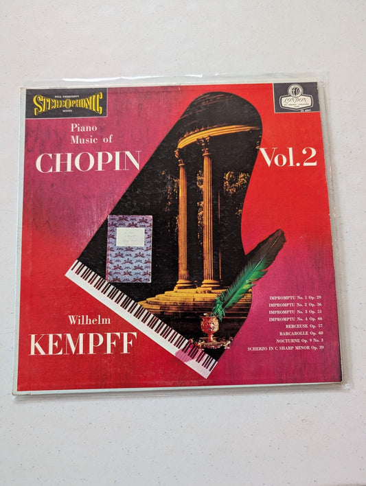 Wilhelm Kempff - Piano Music of Chopin Vol. 2 (Classical, LP, 1959)