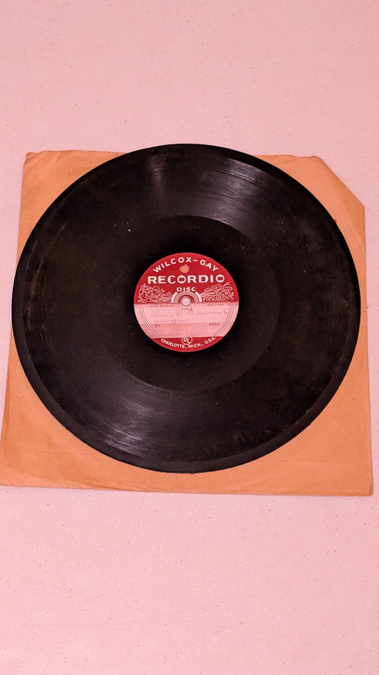 Unidentified Artist - Unidentified Title (Red Label Personal Recording) (Unknown, 78 RPM Record, Unknown)