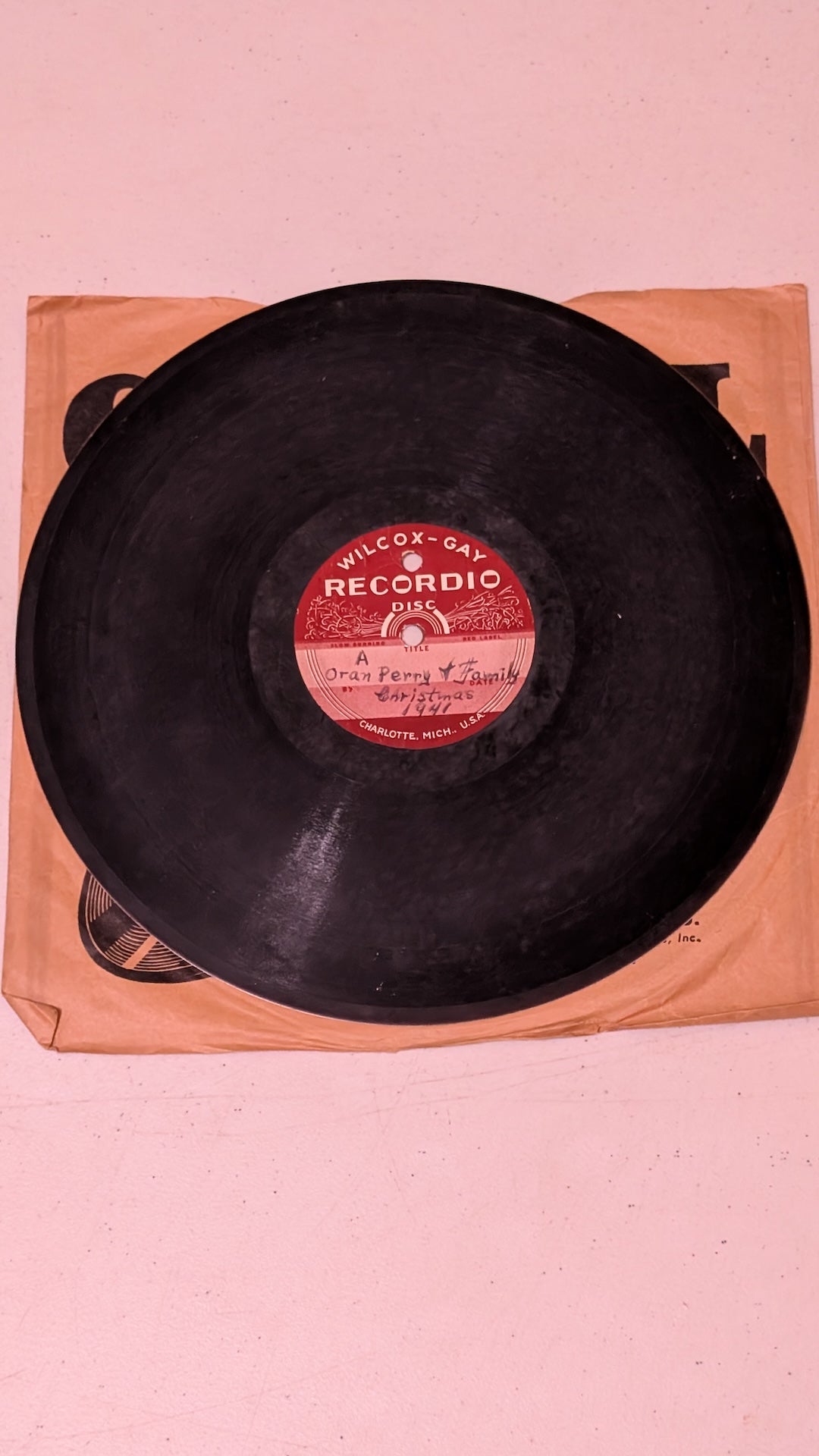 Oran Perry Family - Unidentified Title (Personal Recording) (Vocal, 78 RPM Record, Unknown)