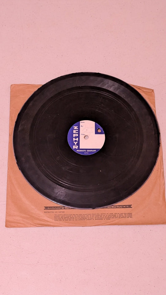 Unidentified Artist - Unidentified Title (Blue Label Personal Recording) (Unknown, 78 RPM Record, Unknown)