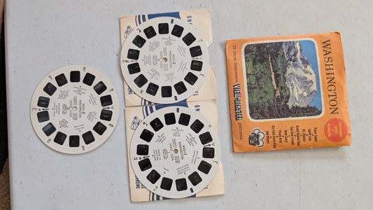 Washington-Vacationland series - Vintage 1953 View-Master set of three Reels WASH-1, WASH-2, WASH-3(vintage, collectable, nostalgia, toy)