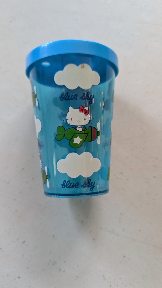 Sanrio Hello Kitty 1976 Plastic Cup with Lid(vintage, collectable, nostalgia, toy)