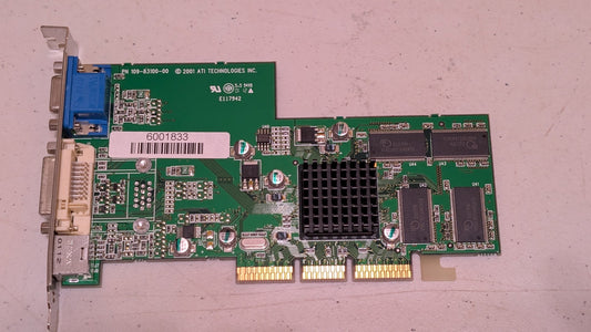 Radeon 7000/7500 series from ATI - 2001 Computer Components (PCB, Metal, Aluminum Video Card, Retro Tech, Green, Black, Blue, White)