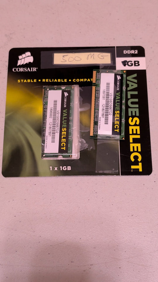 ValueSelect VS512MB667D2 from Corsair - 2000s Computer Components (PCB, Silicon RAM, Utilitarian, Green, Black, Gold)