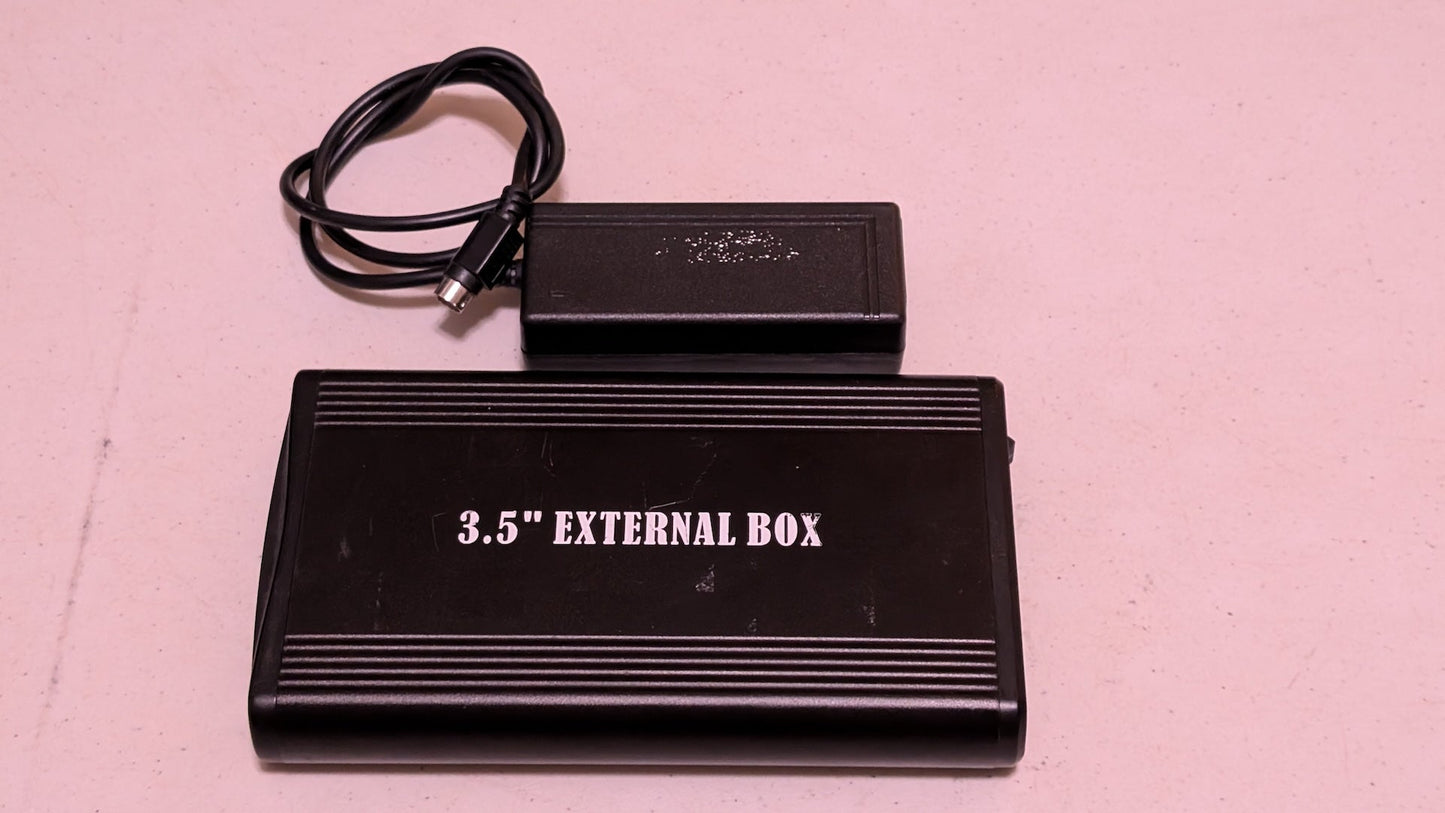 3.5" External Box from Generic - 2000s Computer Components (Aluminum, Plastic External Enclosure, Utilitarian, Minimalist, Black)