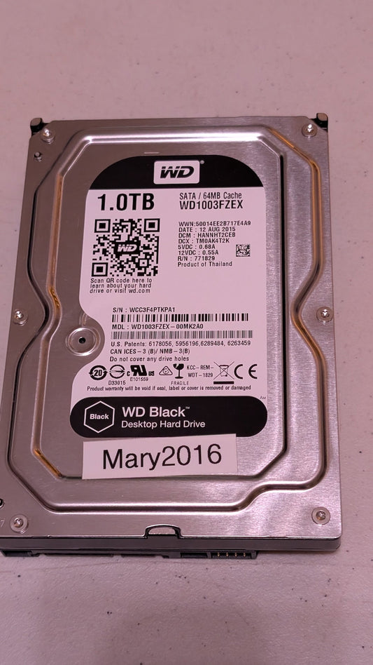 WD Black 1.0TB (WD1003FZEX) from Western Digital - 2015 Computer Components (Metal, Plastic, PCB Hard Drive, Industrial, Silver, Black)