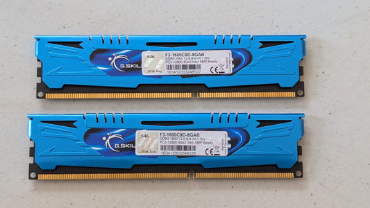 Ares 8GB Kit (F3-1600C9D-8GAB) from G.Skill - 2016 Computer Components (Metal, PCB, Silicon RAM, Gamer Aesthetic, Modern, Blue, Black)