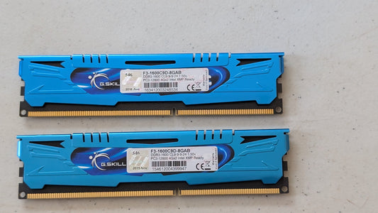 Ares 8GB Kit (F3-1600C9D-8GAB) from G.Skill - 2015/2016 Computer Components (Metal, PCB, Silicon RAM, Gamer Aesthetic, Modern, Blue, Black)