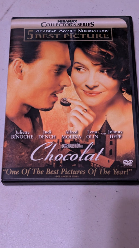 Chocolat (DVD, 2001) Johnny Depp Juliette Binoche Judi Dench