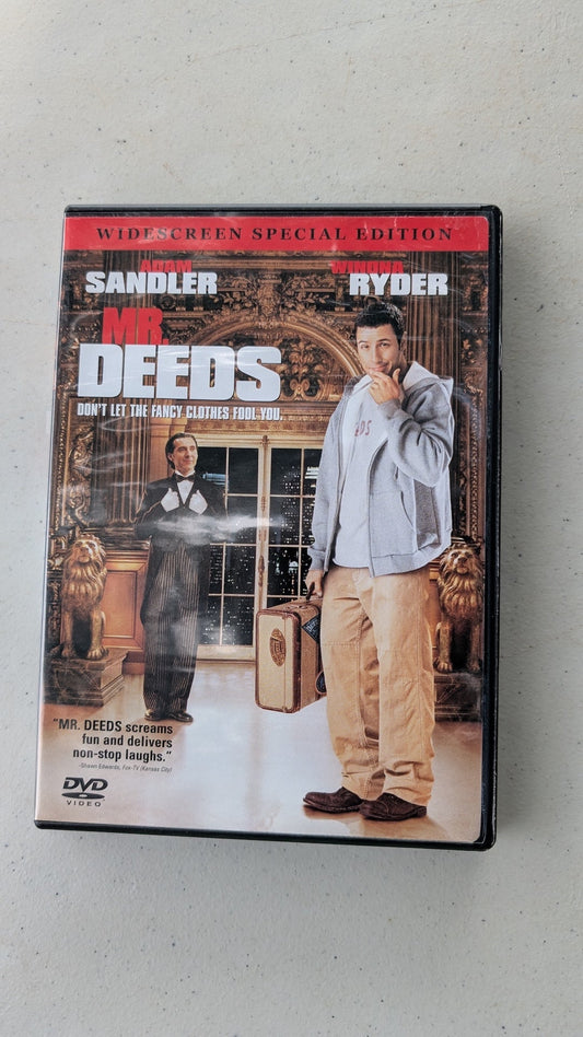 Mr. Deeds DVD 2002 Adam Sandler Winona Ryder Peter Gallagher Comedy