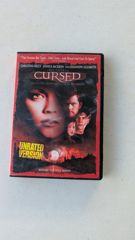 Cursed  (DVD, 2005, Unrated) Wes Craven Film Christina Ricci