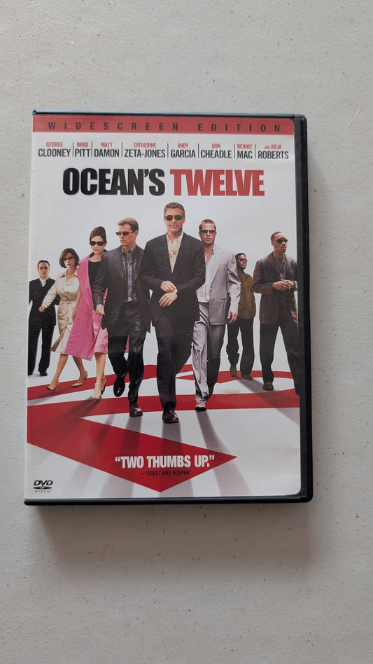 Ocean's Twelve (DVD, 2004, PG-13) George Clooney, Brad Pitt, Matt Damon, Catherine Zeta-Jones, Andy Garcia, Don Cheadle, Bernie Mac, Julia Roberts