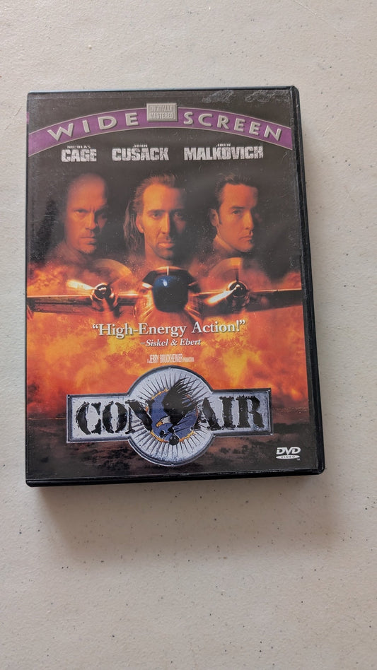 Con Air (DVD, 1997, R) Nicolas Cage, John Cusack, John Malkovich