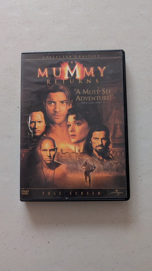 The Mummy Returns (DVD, 2001, PG-13) Brendan Fraser, Rachel Weisz, John Hannah, Arnold Vosloo, Oded Fehr, Patricia Velasquez, The Rock
