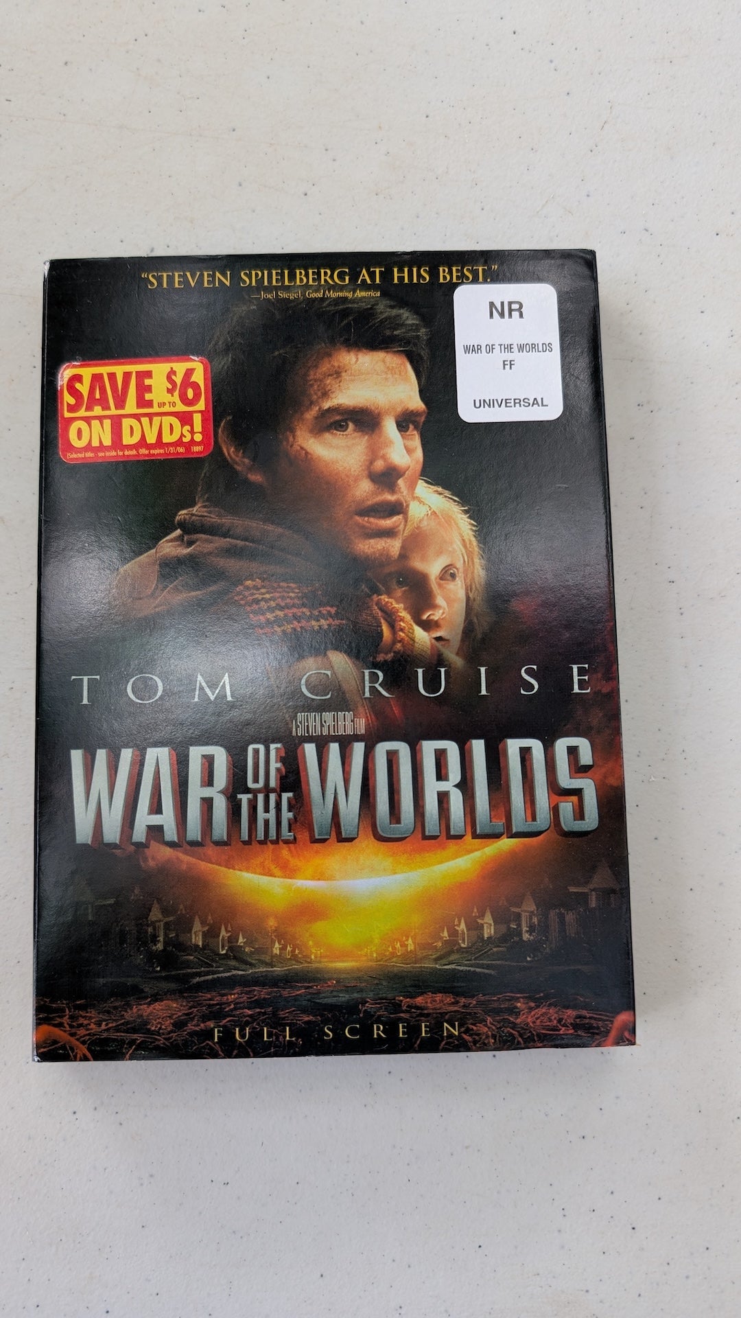 War of the Worlds (DVD, 2005, PG-13) Tom Cruise, Dakota Fanning, Justin Chatwin