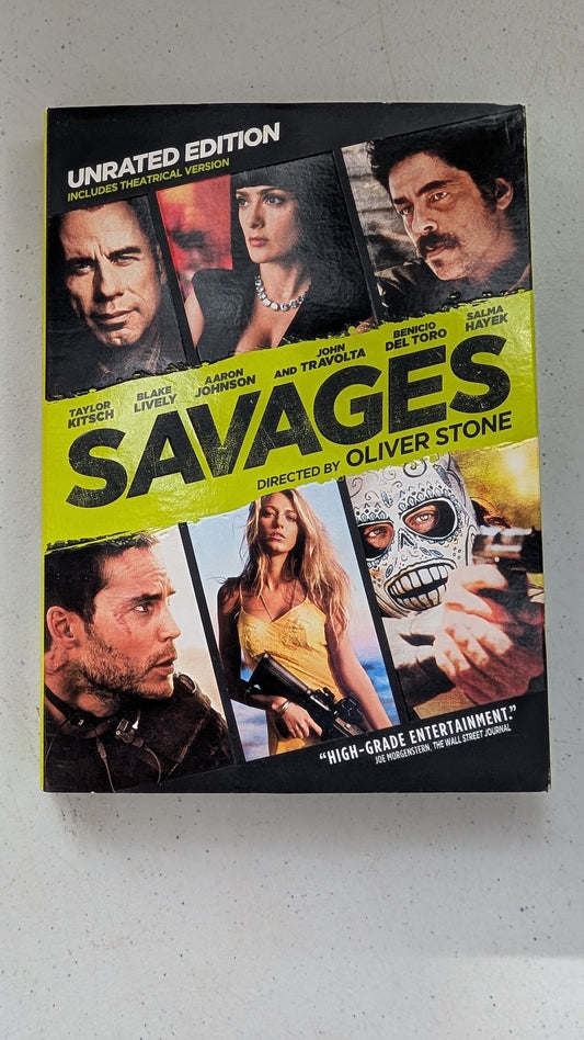 Savages (DVD, 2012, R (Unrated Edition also included)) Blake Lively, Taylor Kitsch, Aaron Taylor-Johnson