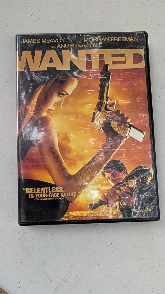 Wanted (DVD, 2008, R) James McAvoy, Angelina Jolie, Morgan Freeman