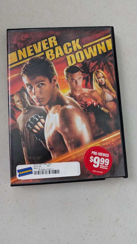 Never Back Down (DVD, 2008, PG-13) Sean Faris, Amber Heard, Cam Gigandet