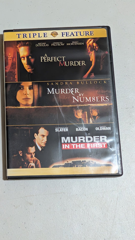 A Perfect Murder / Murder by Numbers / Murder in the First (DVD, 1998 / 2002 / 1995, R / R / R) Michael Douglas, Gwyneth Paltrow; Sandra Bullock, Ben Chaplin; Christian Slater, Kevin Bacon