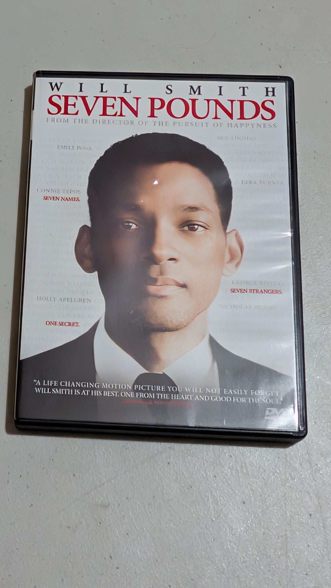 Seven Pounds (DVD, 2008, PG-13) Will Smith, Rosario Dawson, Woody Harrelson