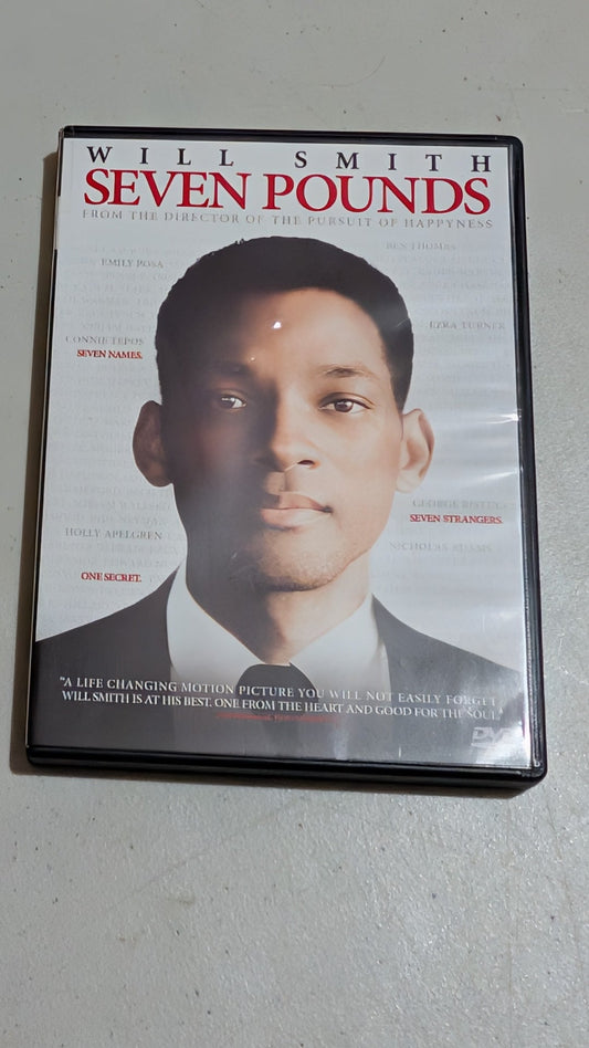 Seven Pounds (DVD, 2008, PG-13) Will Smith, Rosario Dawson, Woody Harrelson
