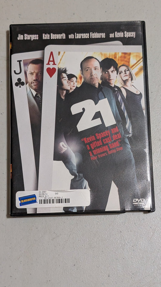 21 (DVD, 2008, PG-13) Jim Sturgess, Kate Bosworth, Kevin Spacey