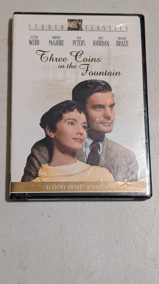 Three Coins in the Fountain (DVD, 1954, Not Rated) Clifton Webb, Dorothy McGuire, Jean Peters