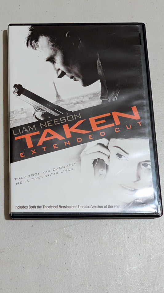 Taken (Extended Cut) (DVD, 2008, Unrated) Liam Neeson, Maggie Grace, Famke Janssen