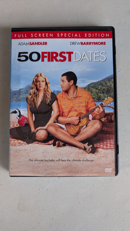 50 First Dates (DVD, 2004, PG-13) Adam Sandler, Drew Barrymore, Rob Schneider