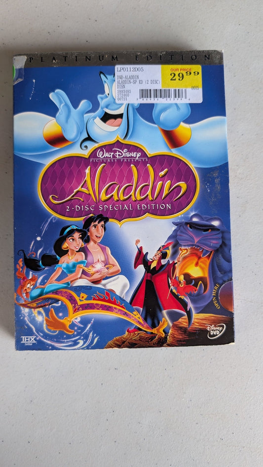 Aladdin (Platinum Edition) (DVD, 1992, G) Scott Weinger, Robin Williams, Linda Larkin