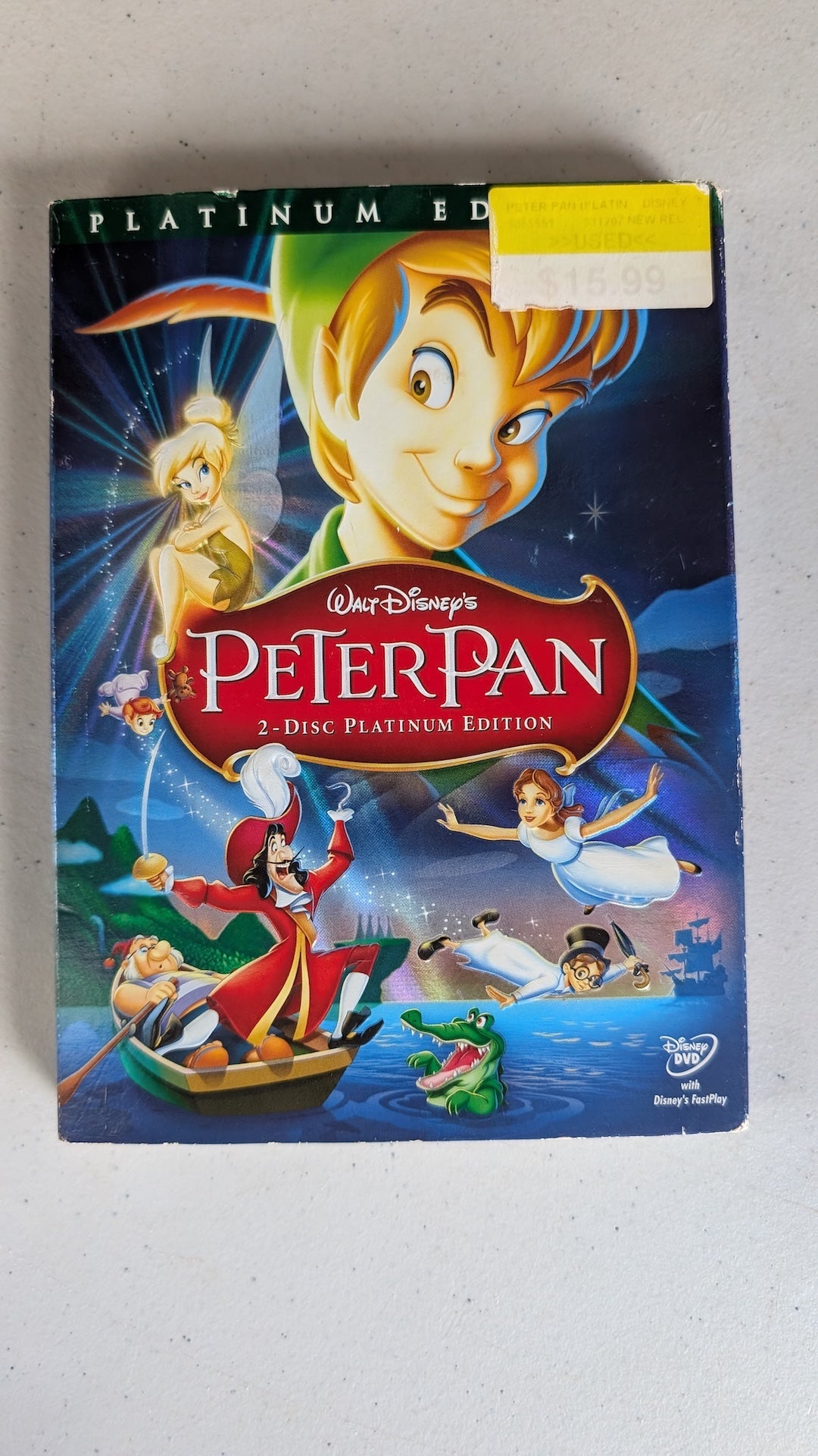 Peter Pan (Platinum Edition) (DVD, 1953, G) Bobby Driscoll, Kathryn Beaumont, Hans Conried