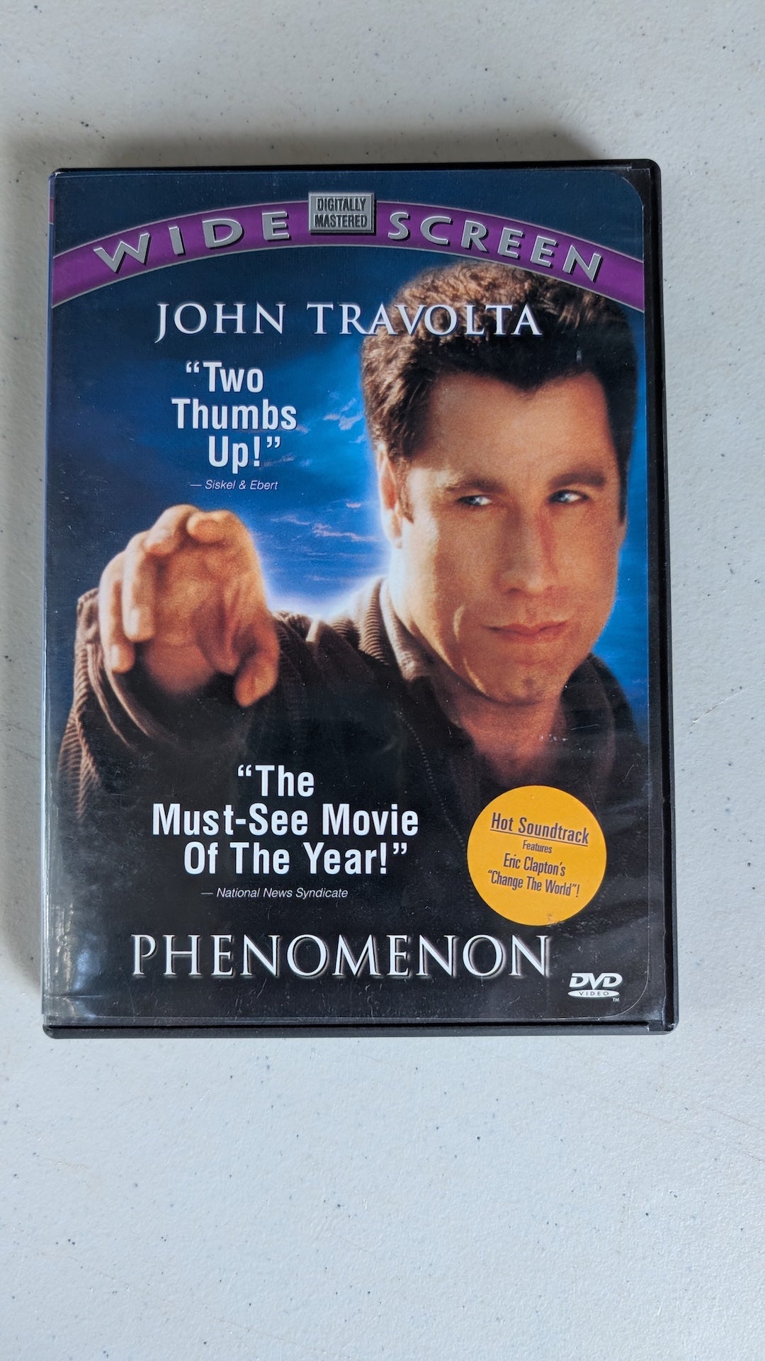 Phenomenon (DVD, 1996, PG) John Travolta, Kyra Sedgwick, Forest Whitaker