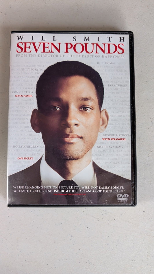 Seven Pounds (DVD, 2008, PG-13) Will Smith, Rosario Dawson, Woody Harrelson