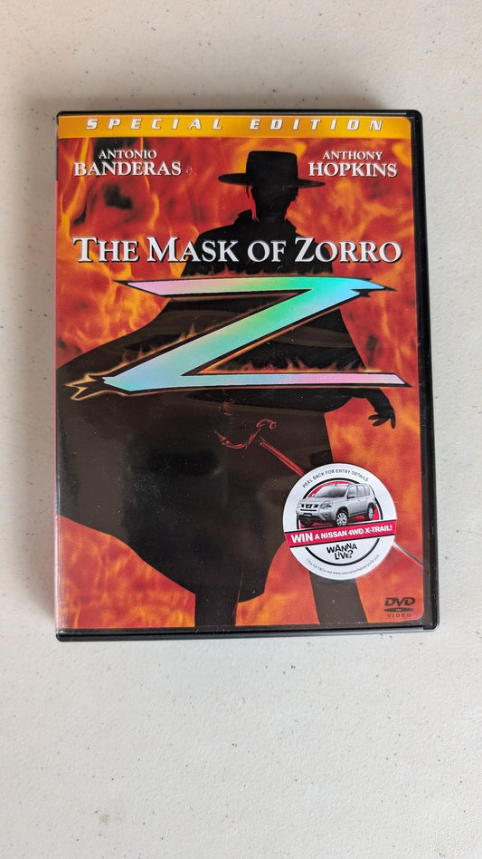 The Mask of Zorro (DVD, 1998, PG-13) Antonio Banderas, Anthony Hopkins, Catherine Zeta-Jones