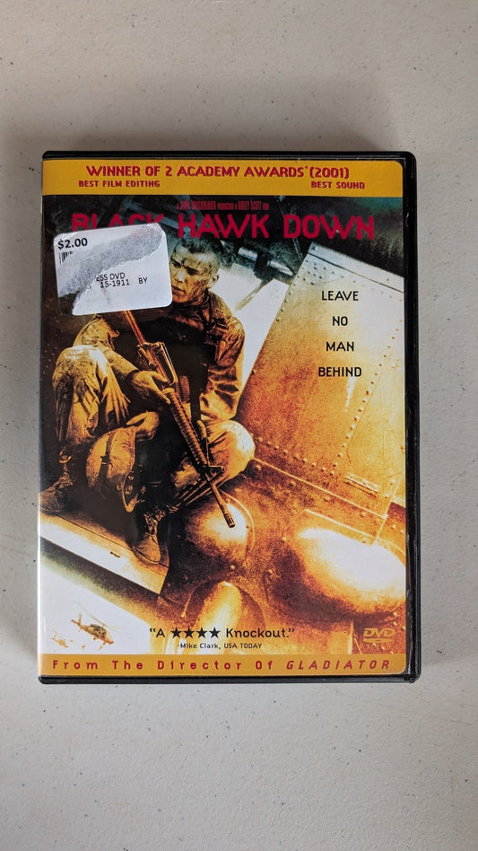 Black Hawk Down (DVD, 2001, R) Josh Hartnett, Ewan McGregor, Tom Sizemore