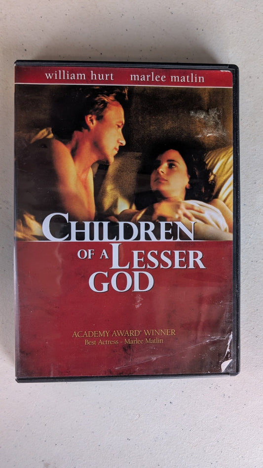 Children of a Lesser God (DVD, 1986, R) William Hurt, Marlee Matlin, Piper Laurie