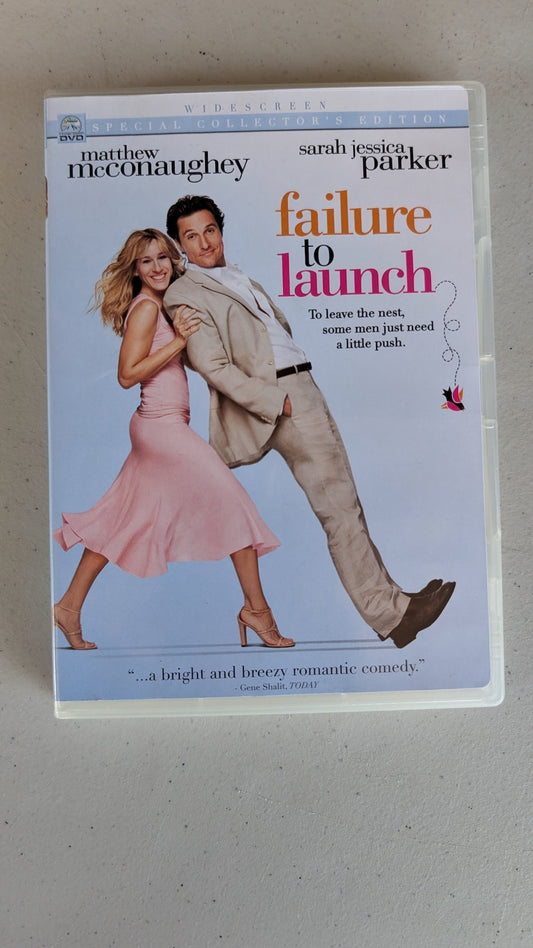 Failure to Launch (DVD, 2006, PG-13) Matthew McConaughey, Sarah Jessica Parker, Zooey Deschanel