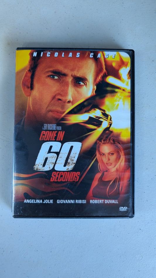Gone in 60 Seconds (DVD, 2000, PG-13) Nicolas Cage, Angelina Jolie, Giovanni Ribisi