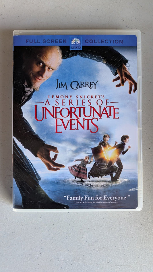 Lemony Snicket's A Series of Unfortunate Events (DVD, 2004, PG) Jim Carrey, Meryl Streep, Jude Law