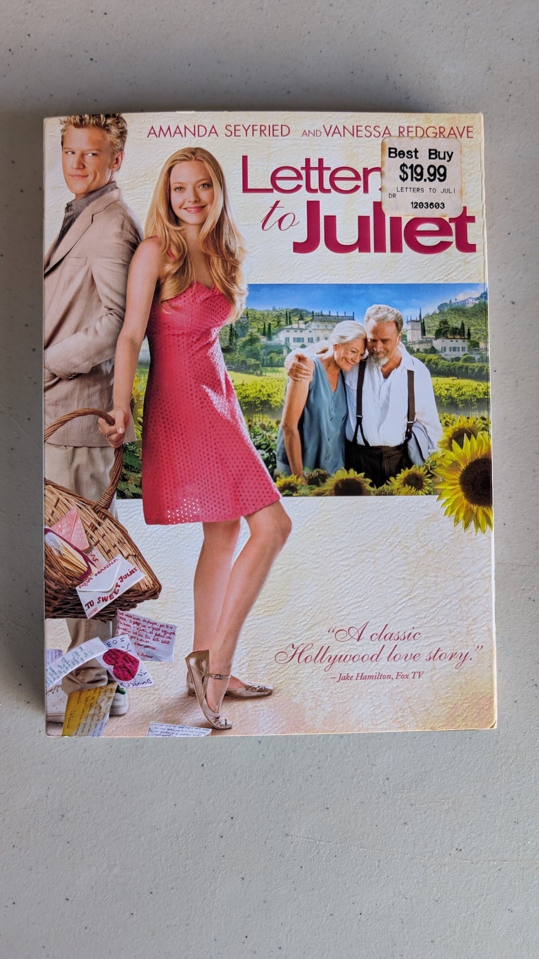 Letters to Juliet (DVD, 2010, PG) Amanda Seyfried, Gael GarcÃ­a Bernal, Vanessa Redgrave